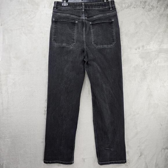 Hot Topic Double Knee Jeans Mens 30x30 Black Straight Carpenter Pants Grunge - Picture 7 of 13